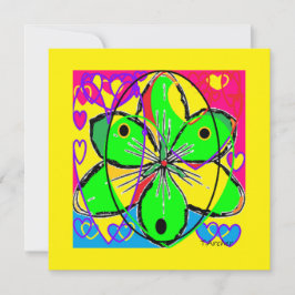 Große Blume signierte originales Kunstdesign sehr 