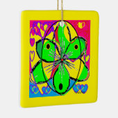 Große Blume signierte originales Kunstdesign sehr Keramikornament (Rechts)