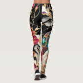 Große Blume und Edelsteine Leggings (Rückseite)