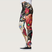 Große Blume und Edelsteine Leggings (Links)