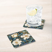 Große Blume William Morris Inspiriert Rechteckiger Pappuntersetzer (Vor Ort)