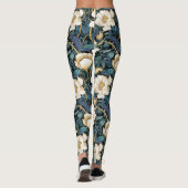 Große Blume William Morris Inspirierte Leggings (Rückseite)