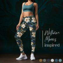 Große Blume William Morris Inspirierte Leggings