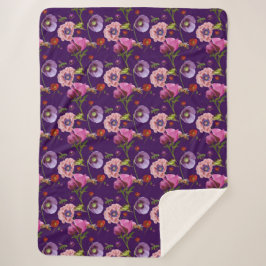 Große Blumen-Decke Sherpadecke