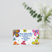 Große Blumen-Kunst-kundenspezifische Visitenkarte (Stehend Vorderseite)