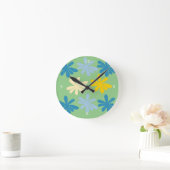 Große Blumen Runde Wanduhr (Zuhause)