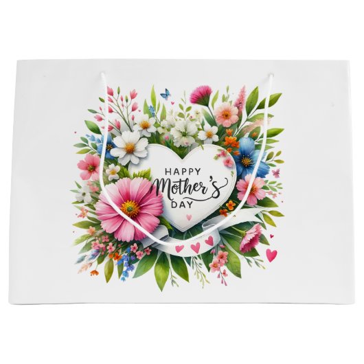 Große Blumenbeutel Große Geschenktüte (Vorderseite)