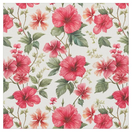 Große Blumenmuster-Hibiskus-Blume Stoff (Nahaufnahme)