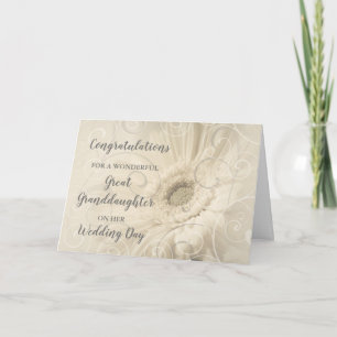 Große Blumentochter Hochzeit Karte