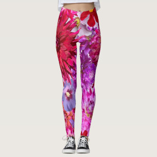 Große, blumenüberdruckte Leggings