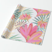 Große Blüten Geschenkpapier (Ungerollt)