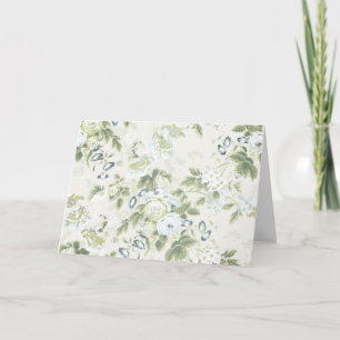 Große Blüten-Sage-Chintz, Antike Rose Karte