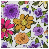 Große Boho Blume Lila rosa Gelb so Hübsch Stoff (Muster)