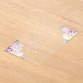 Große Botanische Hochzeit mit Blütenblüte Acryleinladungen (Ablage )