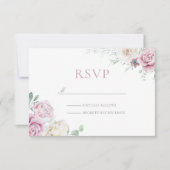 Große Botanische Hochzeit mit Blütenblüte RSVP Karte (Vorderseite)