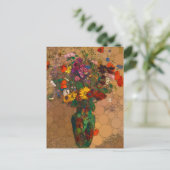 Große Bouquet wilder Blume - Nach Odilon Redon Postkarte (Stehend Vorderseite)