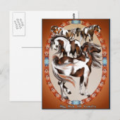 Große Box mit Farben Postkarte (Vorne/Hinten)