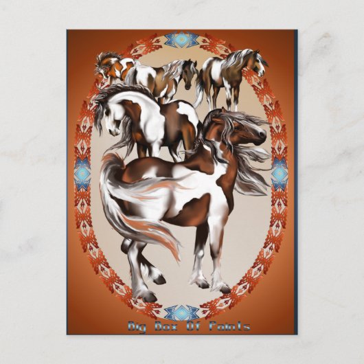 Große Box mit Farben Postkarte (Vorderseite)