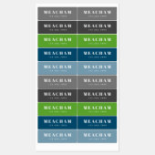 Große Boys mit Nachnamen mehrfarbig wasserdicht Etiketten (Blatt)