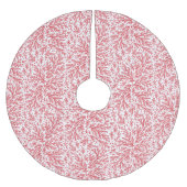 Große Branchen Red und White Juniper Weihnachten Polyester Weihnachtsbaumdecke (Vorderseite)