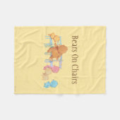 Große Braunbär-u. des Freund-Anteil-vier Stühle Fleecedecke (Vorderseite (Horizontal))