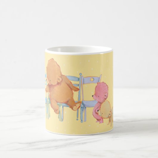 Große Braunbär-u. des Freund-Anteil-vier Stühle Kaffeetasse (Mittel)
