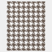 Große braune Houndstooth-Fleece-Decke Fleecedecke (Vorderseite)
