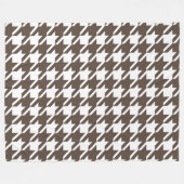 Große braune Houndstooth-Fleece-Decke Fleecedecke (Vorderseite (Horizontal))