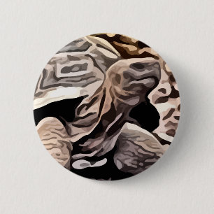 große braune Schildkrötemalerei Button