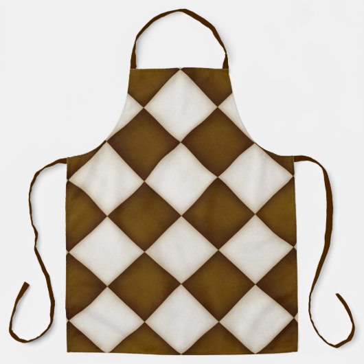 Große braune und antike weiße Diamanten Große Schürze (Vorderseite)