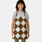 Große braune und antike weiße Diamanten Kleine Schürze (Insitu)