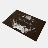 Große braune Winterfolie Personalisiert Doormat Fußmatte (Schrägansicht)