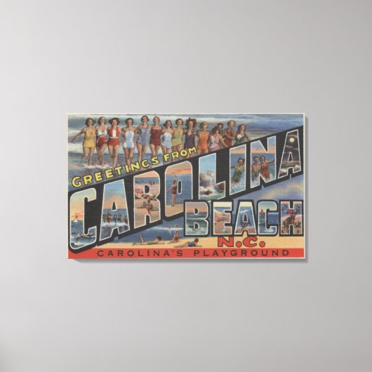 Große Briefszenen - Carolina Beach, NC Leinwanddruck (Vorderseite)