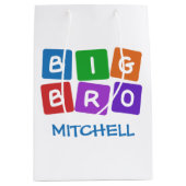 Große Bro Name-Geschenktaschen Mittlere Geschenktüte (Vorderseite)