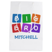 Große Bro Name-Geschenktaschen Mittlere Geschenktüte (Rückseite)