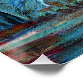 Große Brücke in einer Fantasiestadt Poster (Ecke)