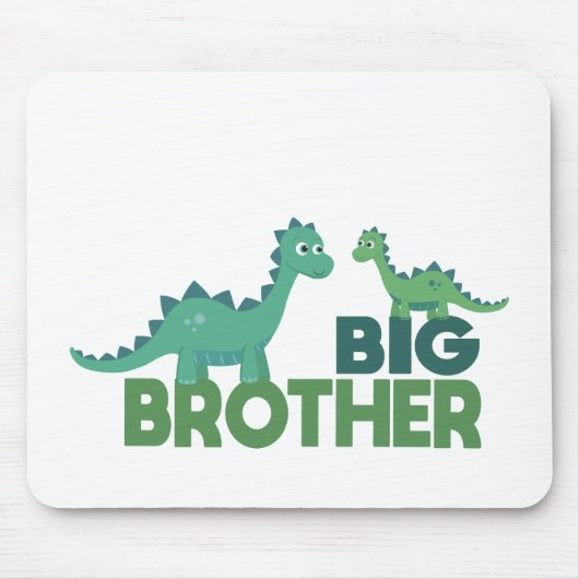 Große Bruder Dinosaurier Cartoon Geschwister Mousepad (Vorne)