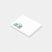 Große Bruder Dinosaurier Cartoon Geschwister Post-it Klebezettel (angewinkelt)