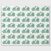 Große Bruder Dinosaurier Kinder Junge Dinosaurier Geschenkpapier (Flach)