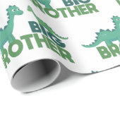 Große Bruder Dinosaurier Kinder Junge Dinosaurier Geschenkpapier (Rolleneckpunkt)
