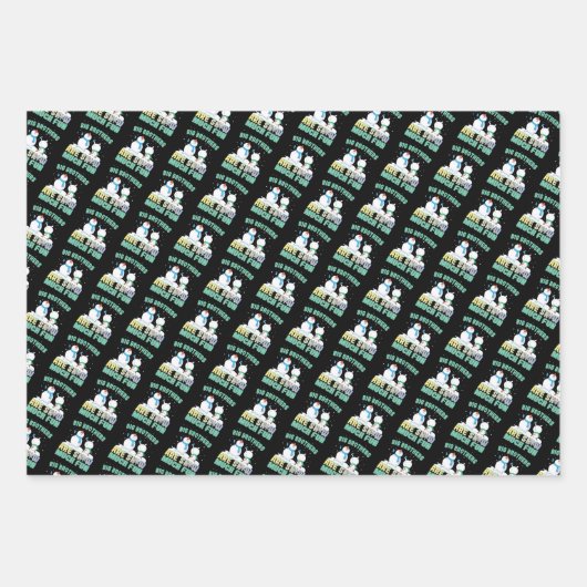 Große Brüder sind Schnee viel Spaß - Holiday Snowm Geschenkpapier Set (Vorderseite 3)