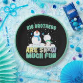 Große Brüder sind Schnee viel Spaß - Holiday Snowm Pappteller (Party)