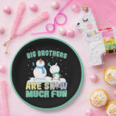 Große Brüder sind Schnee viel Spaß - Holiday Snowm Pappteller (Party)
