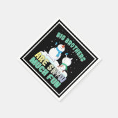 Große Brüder sind Schnee viel Spaß - Holiday Snowm Serviette (Ecke)