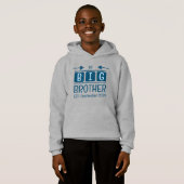 Große Bruderinitiativen est. Monatsblauer Hoodie (Vorne ganz)