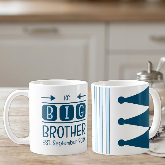 Große Bruderinitiativen est. Monatsblauer Kaffeetasse