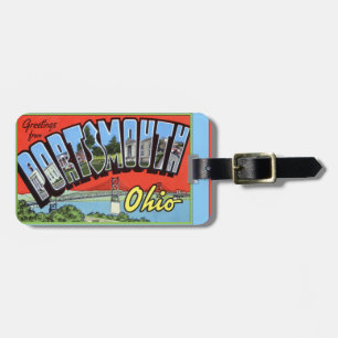 Große Buchstabe-Grüße Portsmouth Ohio Gepäckanhänger