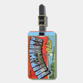 Große Buchstabe-Grüße Portsmouth Ohio Gepäckanhänger (Vorderseite vertikal)