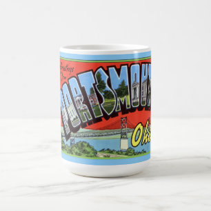 Große Buchstabe-Grüße Portsmouth Ohio Kaffeetasse