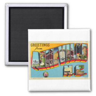 Große Buchstabe-Postkarte Vintager Retro Magnet